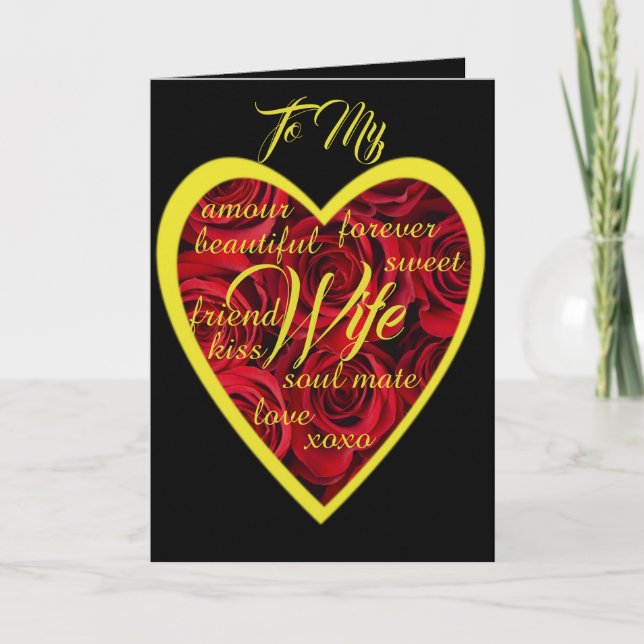 To My Wife Lovely Words Card (Front)