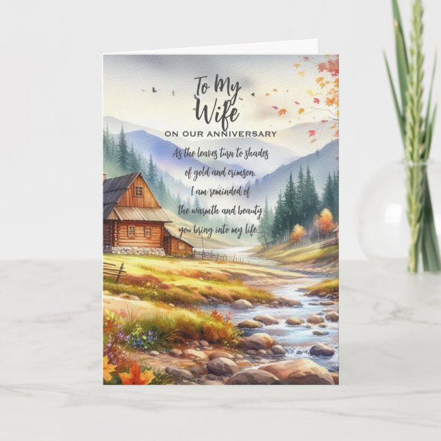 To My Wife on Our Anniversary Thank You Card (Front)