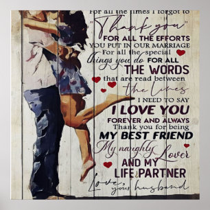 To My Wife Present   Love Quotes Present   Poster