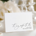 "To My Wife To Be On My Wedding Day" Card<br><div class="desc">Please note: Before adding the item to your cart, make sure the “Zazzle Logo — Remove from back of card” option is selected if you’d like the Zazzle logo removed from the back of the card. The "To My Wife To Be On My Wedding Day" Card is a heartfelt and...</div>