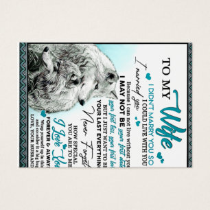 To My Wolf Wife Birthday Gift, Couple Wedding Gift
