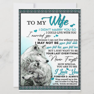 To My Wolf Wife Birthday Gift, Couple Wedding Gift