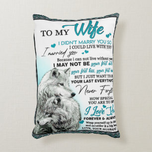 To My Wolf Wife Birthday Gift, Couple Wedding Gift Decorative Cushion