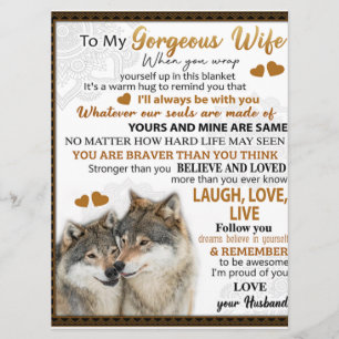 To My Wolf Wife Birthday Gift, Couple Wedding Gift Menu