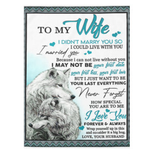 To My Wolf Wife Birthday Gift, Couple Wedding Gift Tablecloth