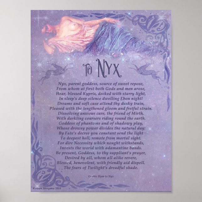 To NYX - GODDESS INVOCATION Poster (Front)
