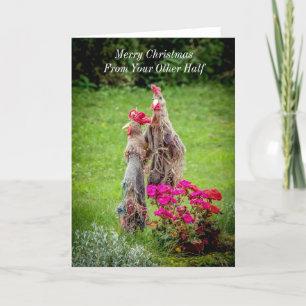 To Old Hens Merry Christmas Greeting Card