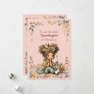 To Our Beautiful Granddaughter At Christmas Holiday Card