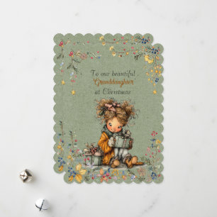 To Our Beautiful Granddaughter At Christmas Holiday Card