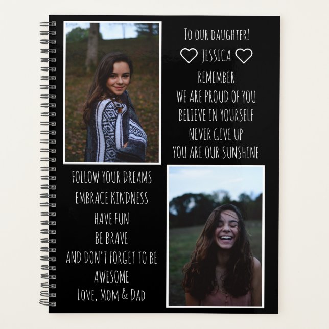 To Our Daughter Love Message Planner (Front)