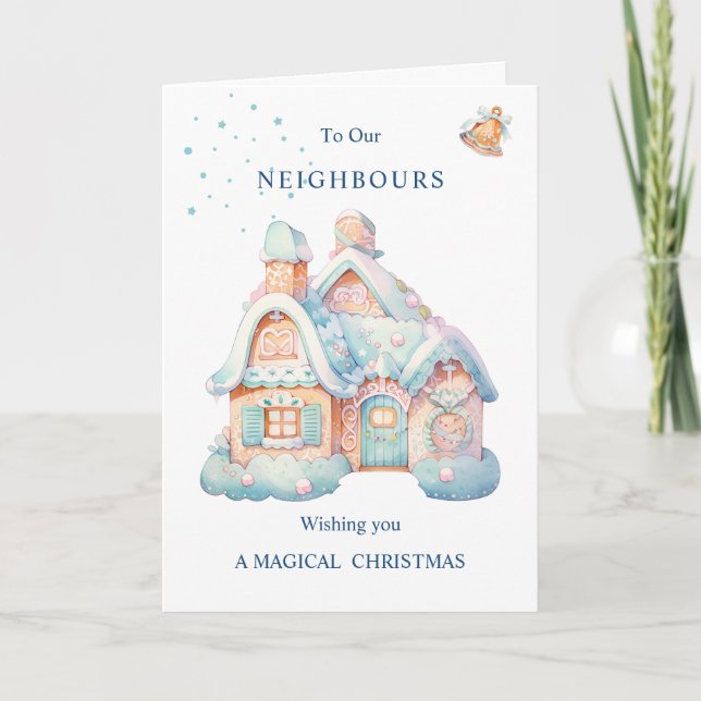 To Our Neighbours Christmas Village  Card (Front)