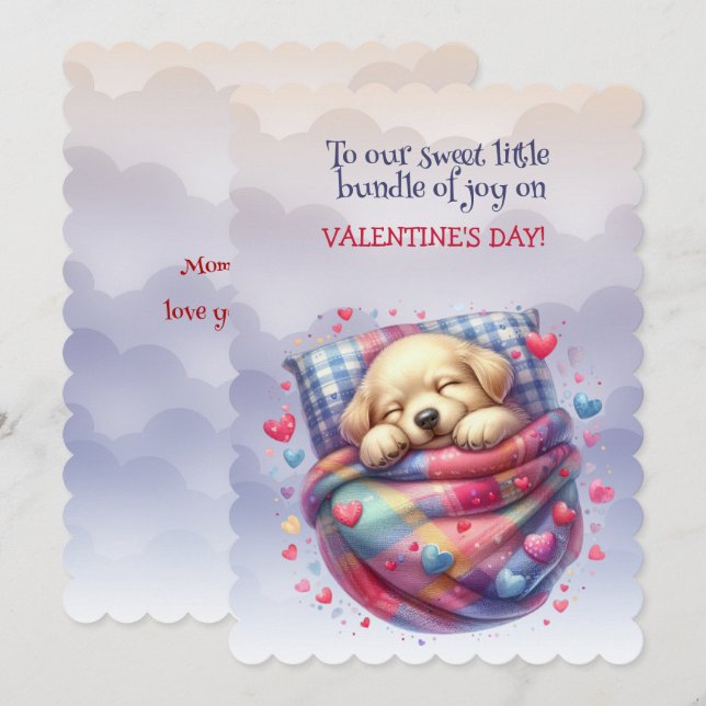 To Our Sweet Bundle of Joy on Valentine's Day Holiday Card (Front/Back)