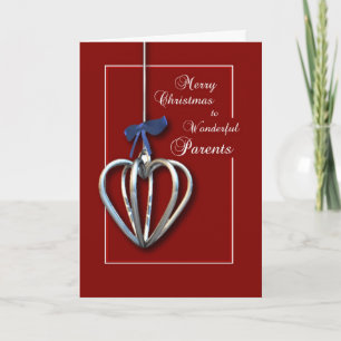 To Parents, Red Christmas Card