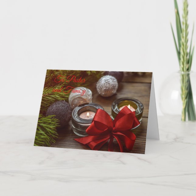 To Pastor and Family Holiday Card (Front)