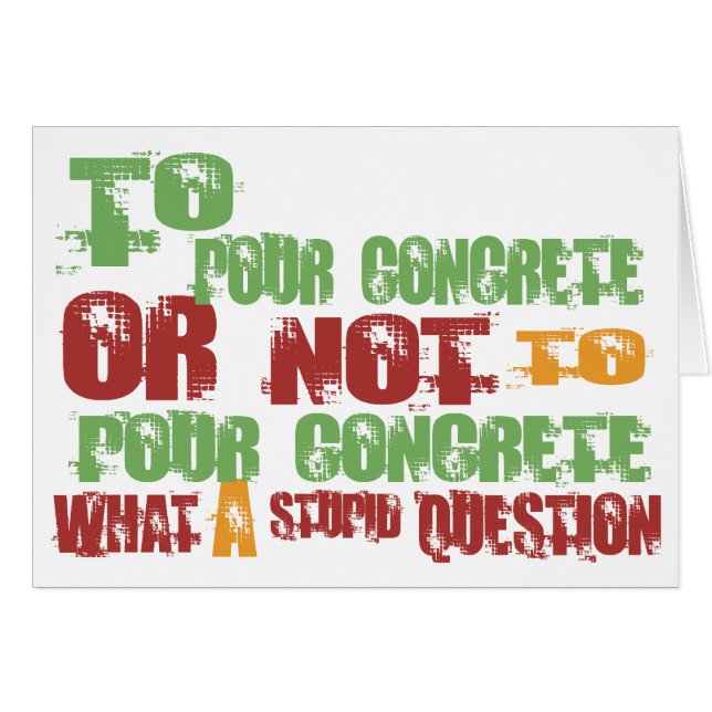 To Pour Concrete (Front Horizontal)