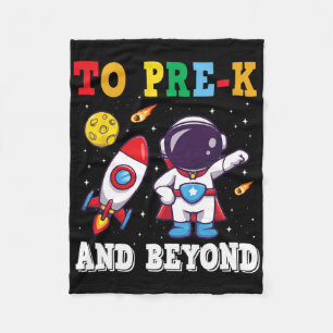 To Pre K And Beyond Astronaut Back To School Stude Fleece Blanket