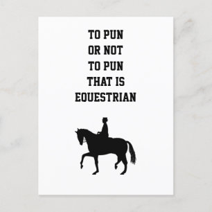 to pun or not to pun postcard