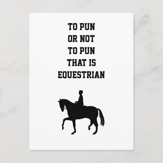 to pun or not to pun postcard (Front)