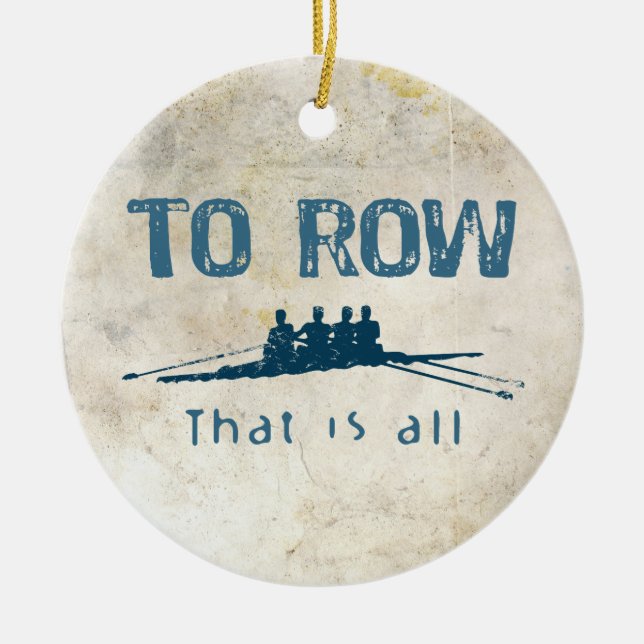 To Row Ceramic Tree Decoration (Front)