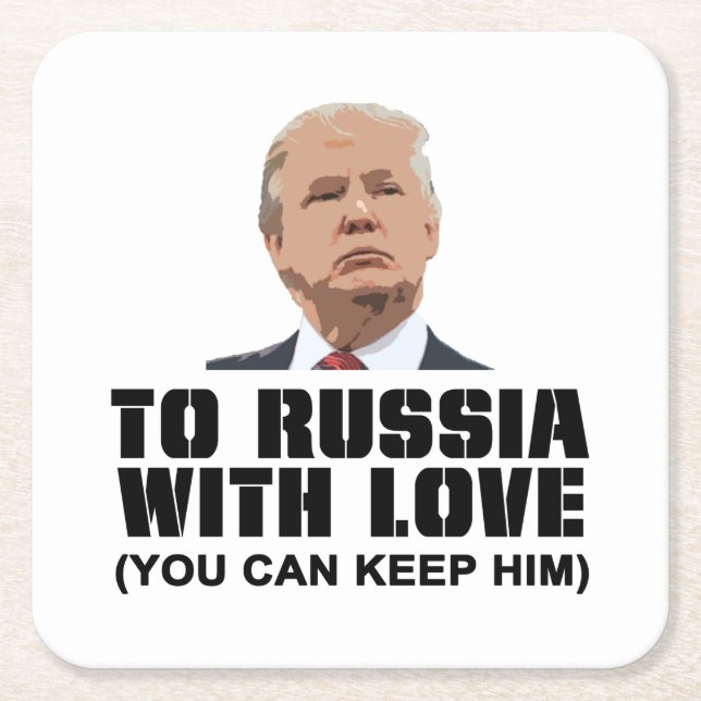 To Russia with Love Square Paper Coaster (Front)