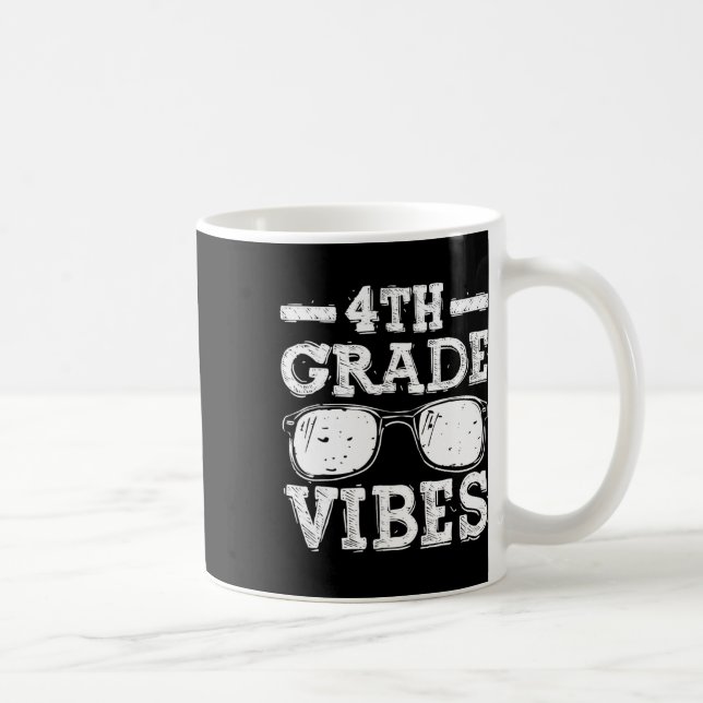To School 4th Grade Vibes  Coffee Mug (Right)