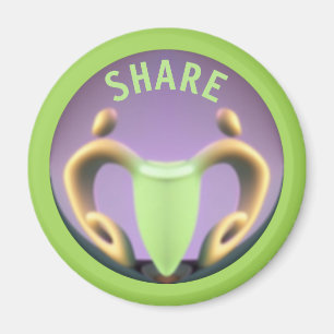 To Share Is To Care Round Magnet
