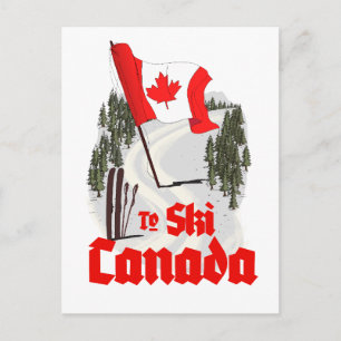 To Ski Canada Postcard