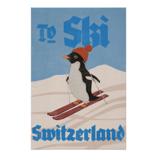 To Ski Switzerland Poster
