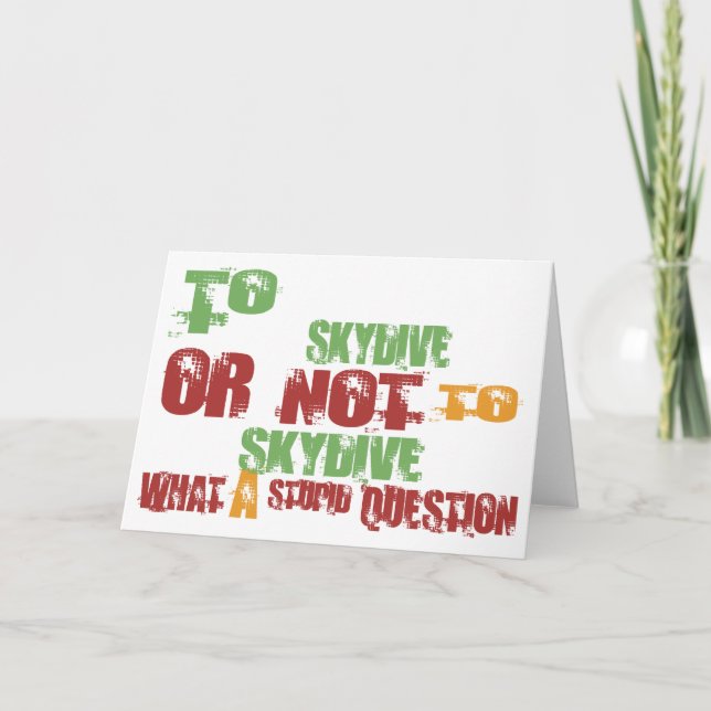 To Skydive Card (Front)