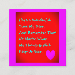 To someone special with words to tell them that enclosure card