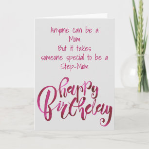 To Step-Mum Mother Special Birthday Holiday Card