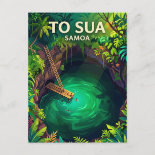 To Sua Ocean Trench Samoa Postcard