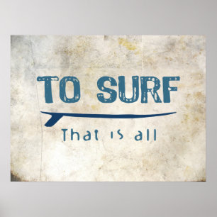 To Surf Poster