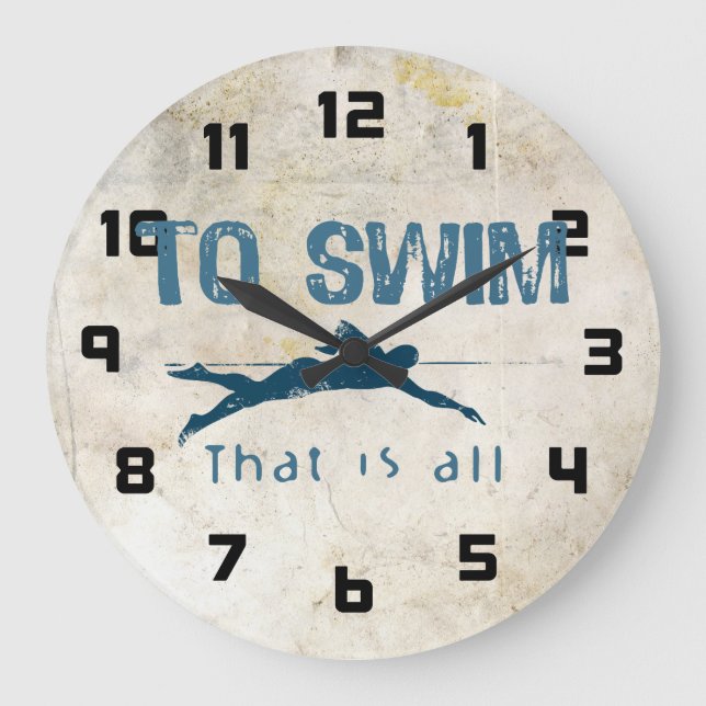 To Swim Large Clock (Front)