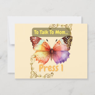 To Talk To Mom, Press 1 Postcard