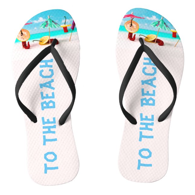 To the beach funny thongs (Footbed)