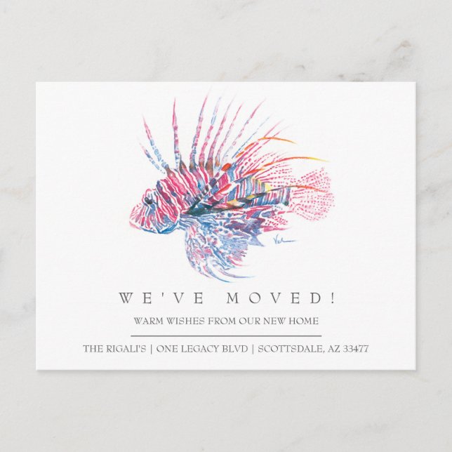 To The Beach New Home Moving Announcement Postcard (Front)