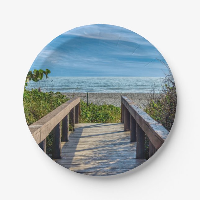 To The Beach Paper Plate (Front)
