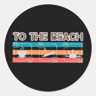 To the beach Sticker