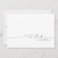 To the beautiful Mother of the Groom Bride Message