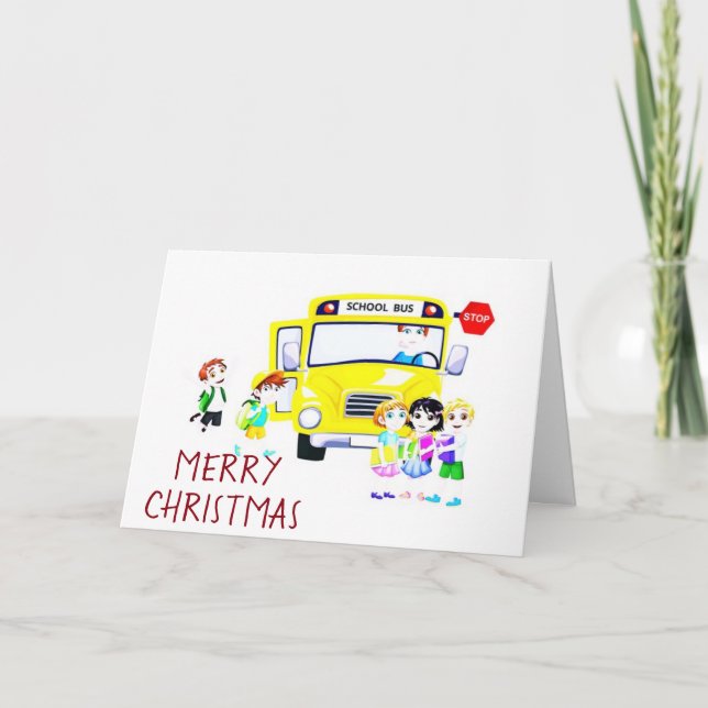 TO THE **BEST BUS DRIVER EVER** AT CHRISTMAS HOLIDAY CARD (Front)