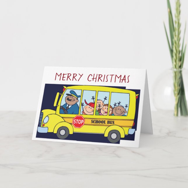TO THE **BEST BUS DRIVER EVER** AT CHRISTMAS HOLIDAY CARD (Front)