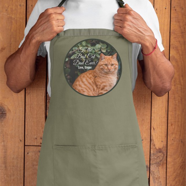To the Best Cat Dad Ever Custom Photo Apron (Creator Uploaded)
