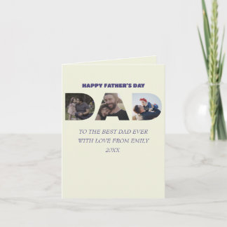 TO THE BEST DAD EVER 3 PHOTO FATHER'S DAY INVITATION