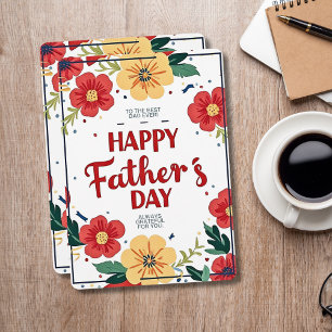 To The Best Dad Ever Floral Father's Day Card