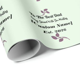 To The Best Dad Personalised Watch Gift Wrapping Paper