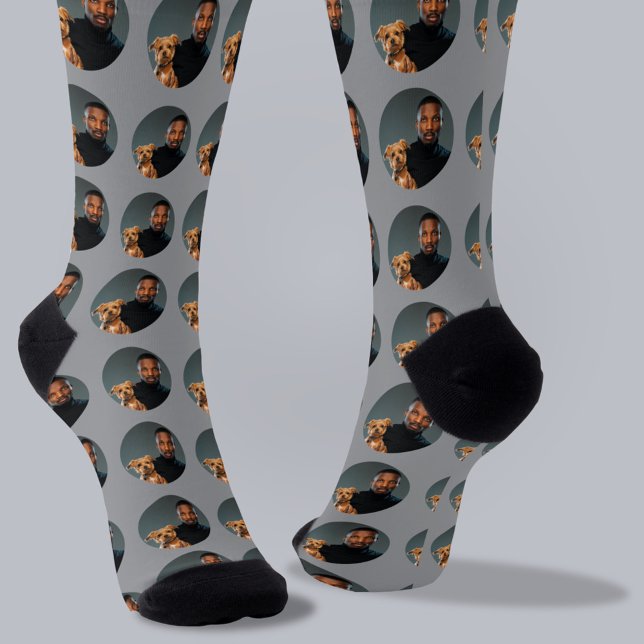 To the Best Dog Dad Ever Custom Photo & Text Socks (Creator Uploaded)
