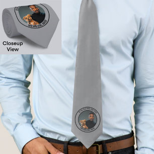 To the Best Dog Dad Ever Custom Photo & Text Tie