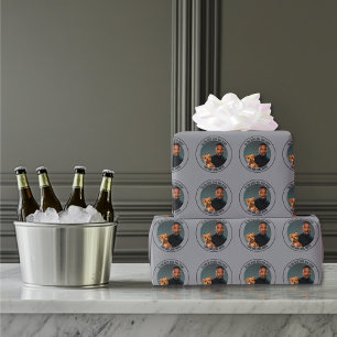 To the Best Dog Dad Ever Custom Photo & Text Wrapping Paper