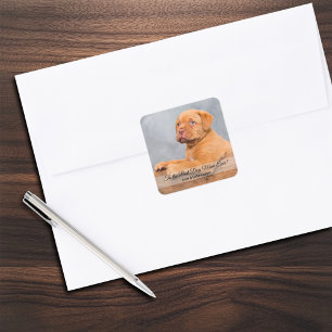 To the Best Dog Mom Ever Custom Photo & Text Square Sticker
